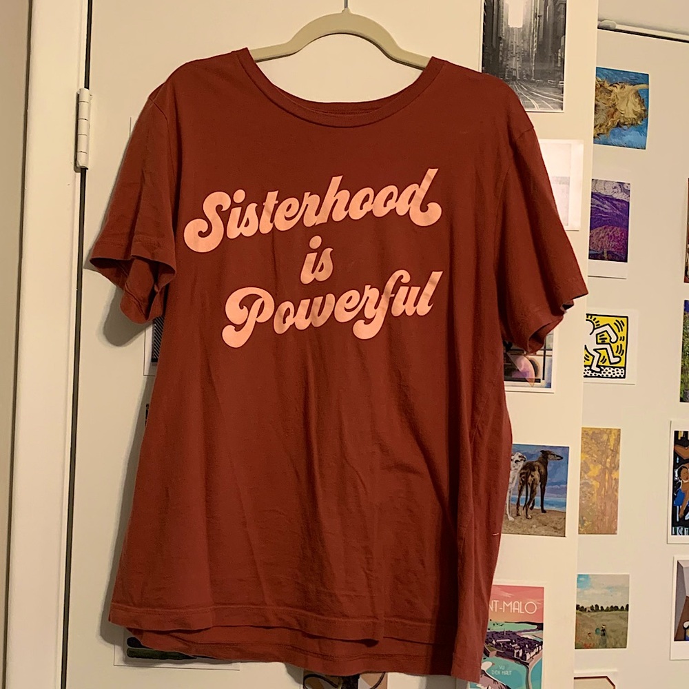 Rust Luella Sisterhood is Powerful Feminist Tee